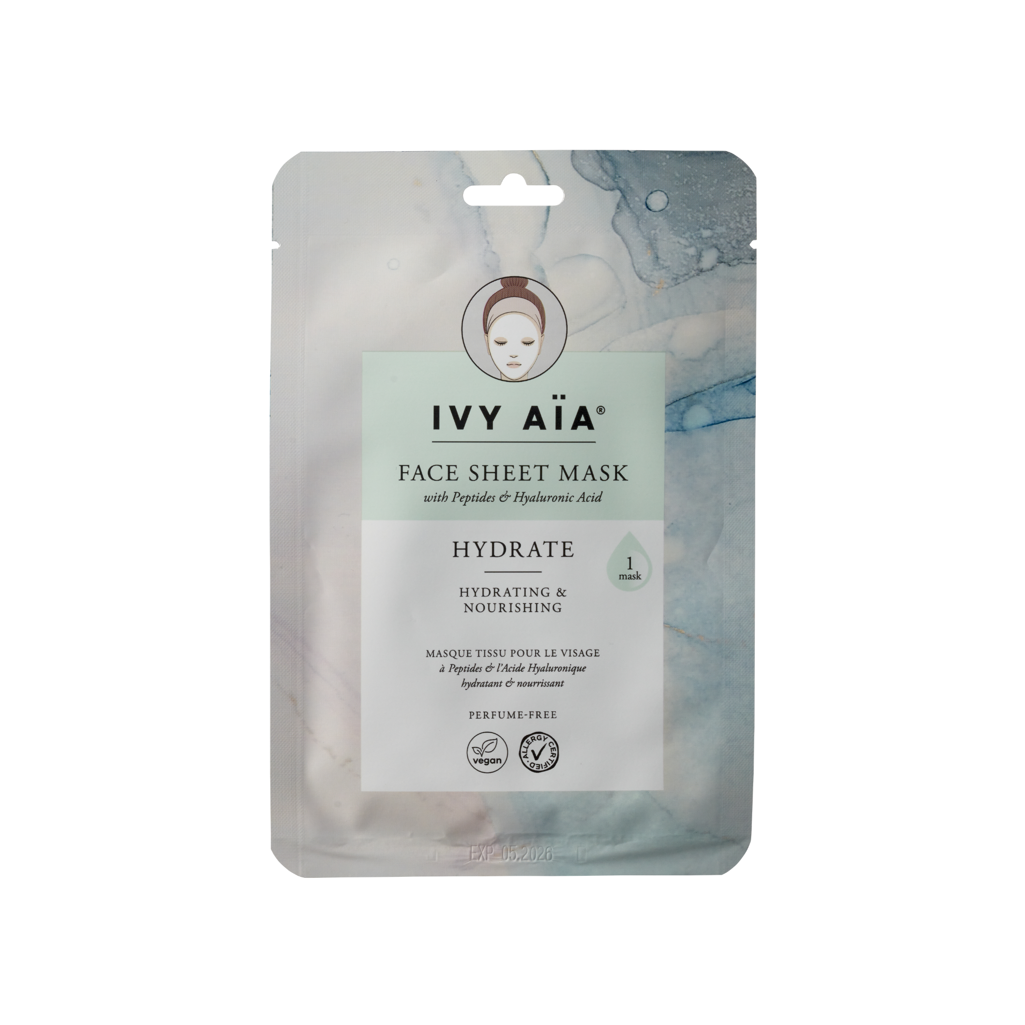 Ivy Aïa Gesichtsblattmaske Hydrat mit Süßholzwurzel-Extrakt
