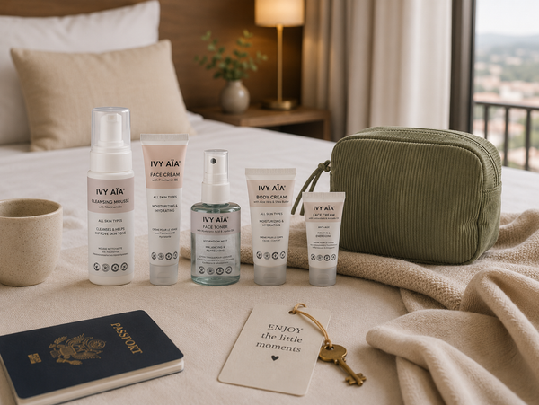 Ivy Aïa Travel Size Kit + Kosmetiktaske, Elodie Olive